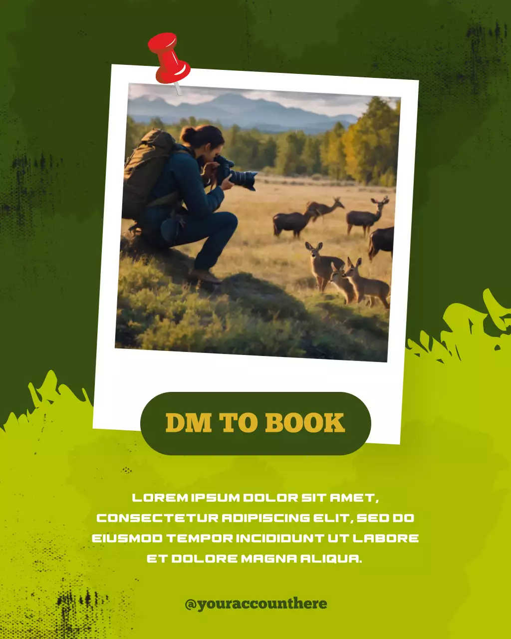 Mẫu mạng xã hội cho buổi hội thảo ảnh Ngày Lao động "Mắt Xanh Trên Hoang Dã"