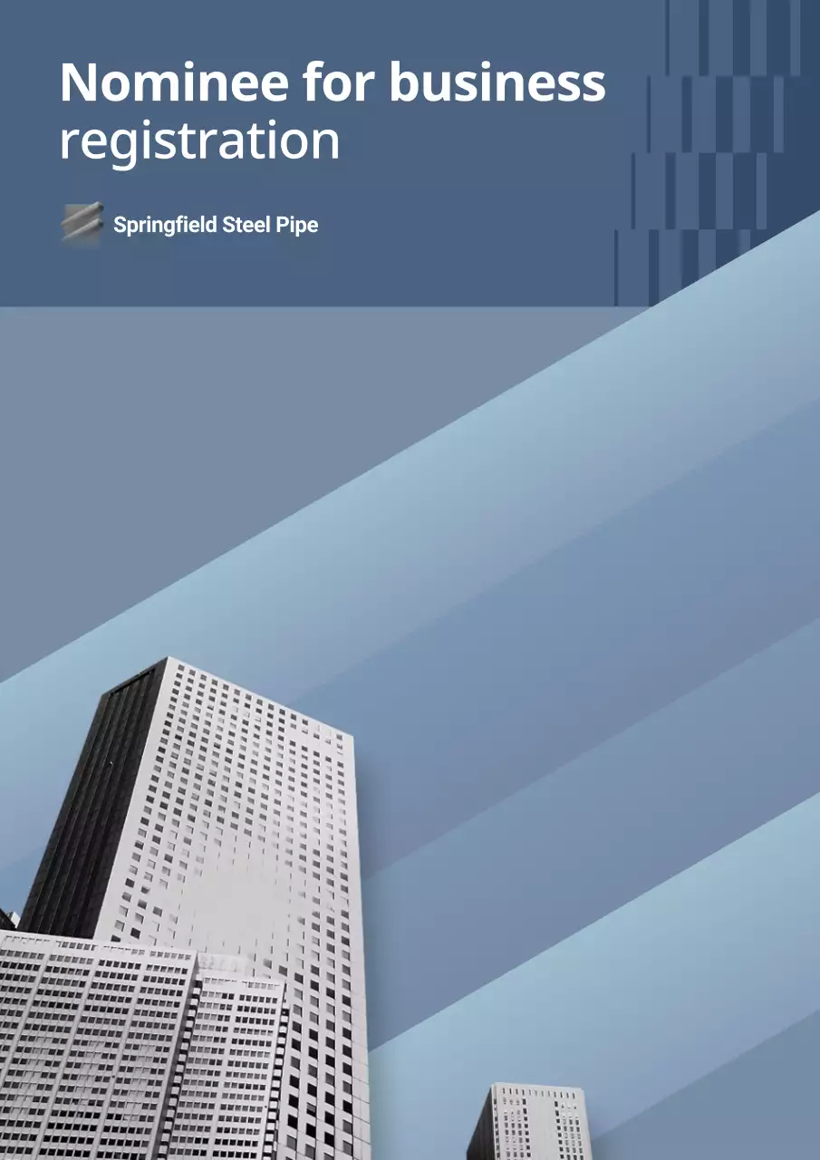 blue modern business registration