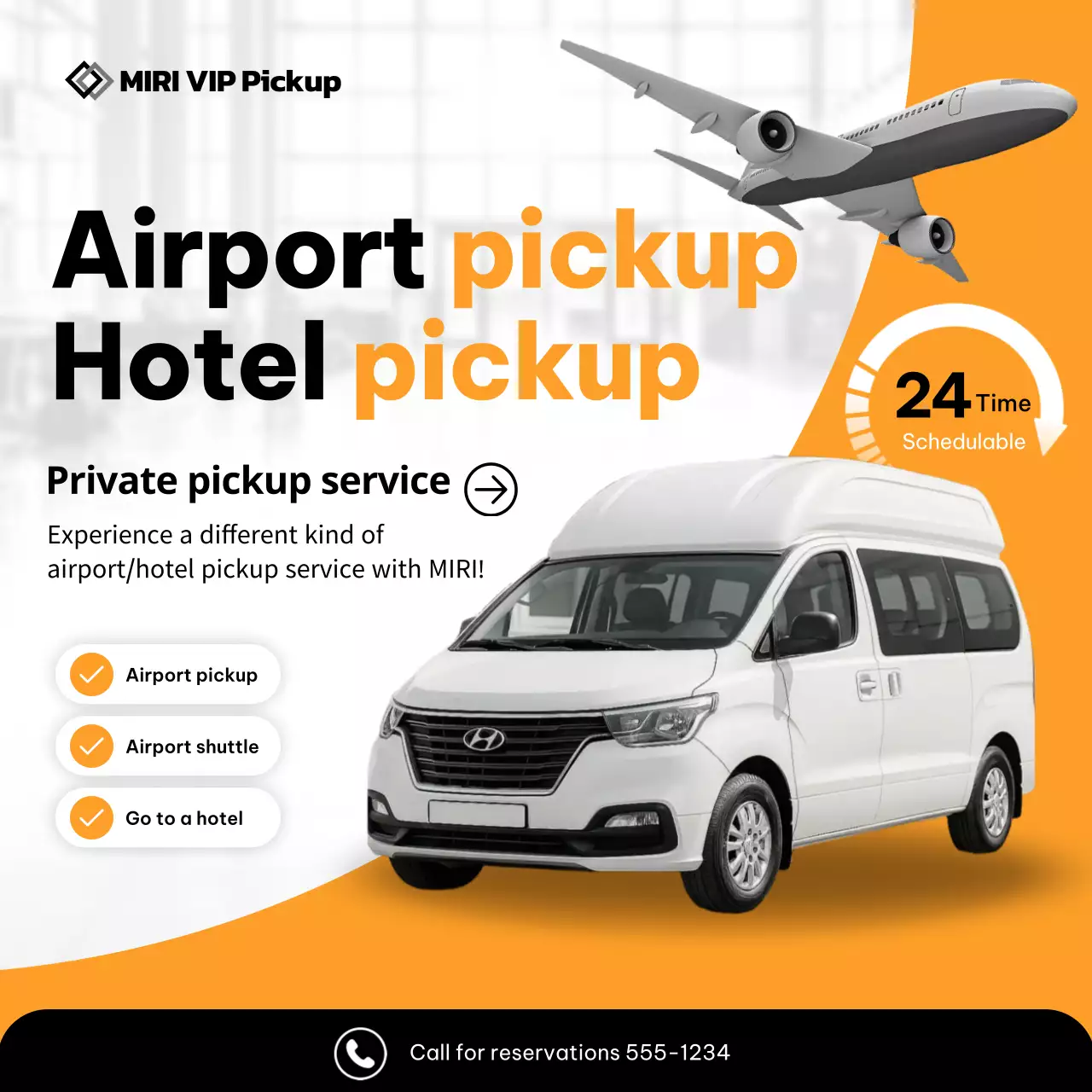 orange modern transport promotion