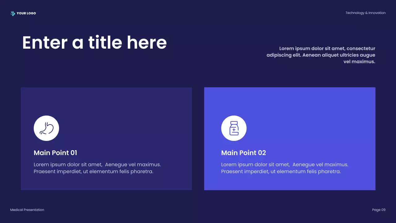 blue modern healthcare presentation