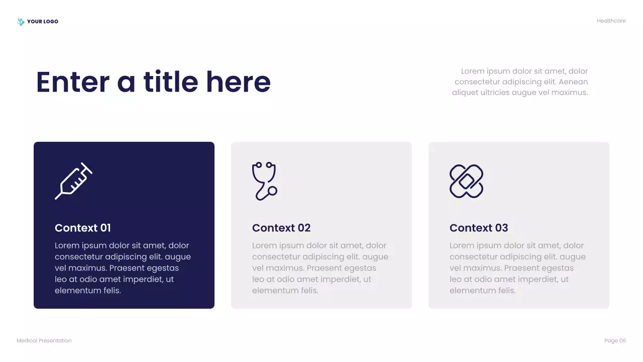 blue modern healthcare presentation