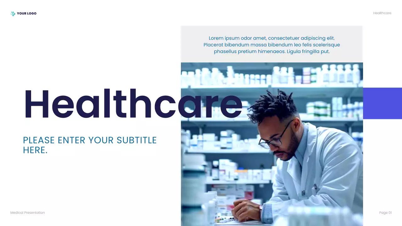 blue modern healthcare presentation