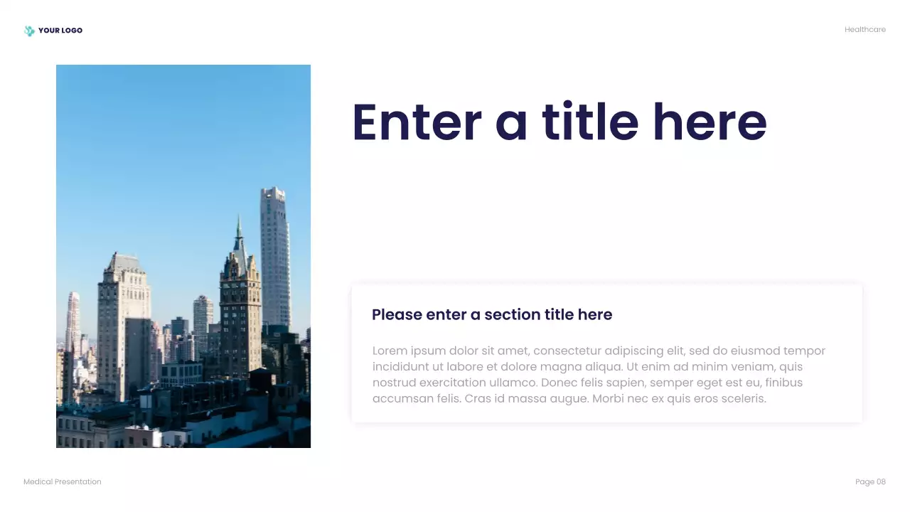 blue modern healthcare presentation