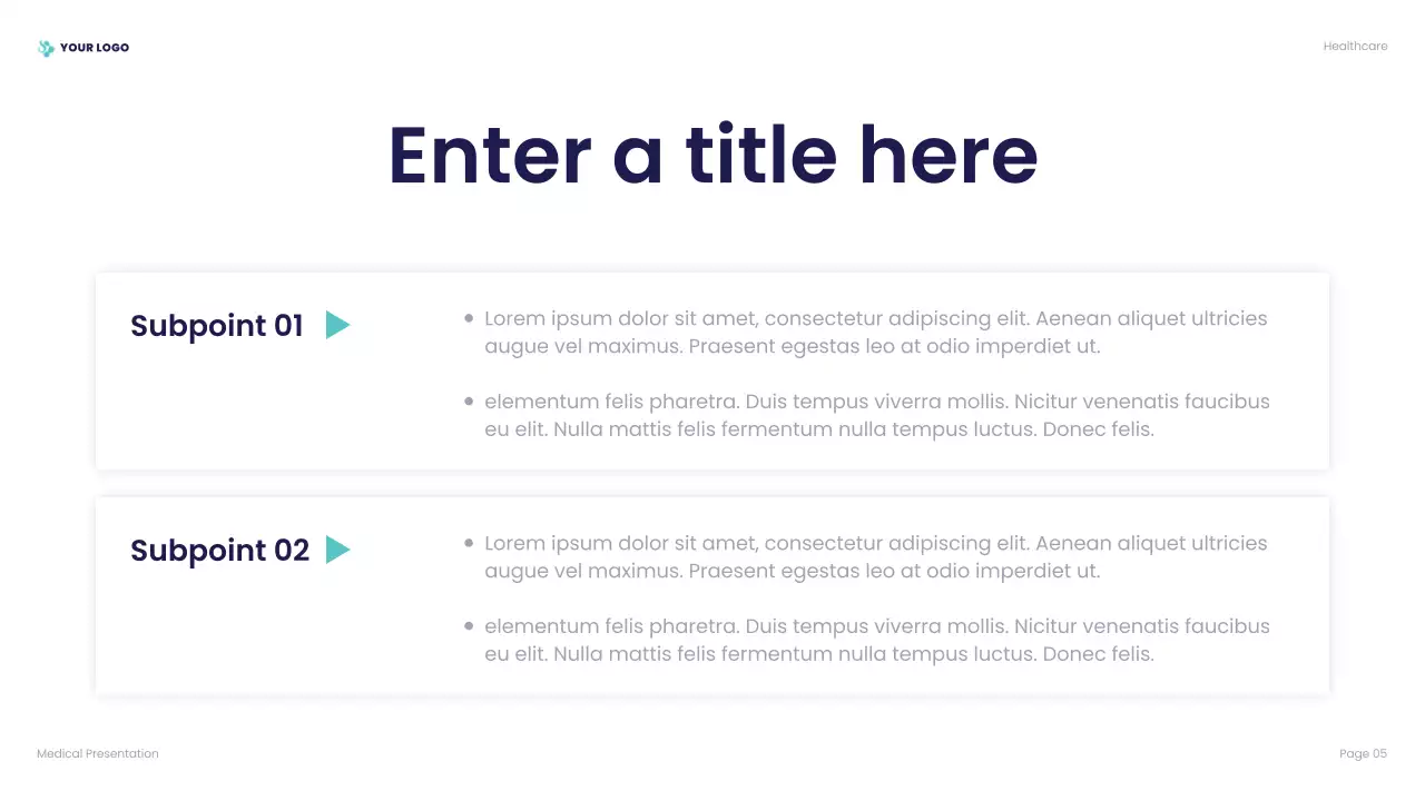 blue modern healthcare presentation