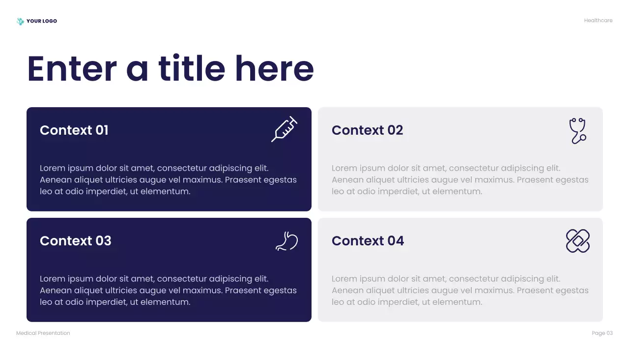 blue modern healthcare presentation