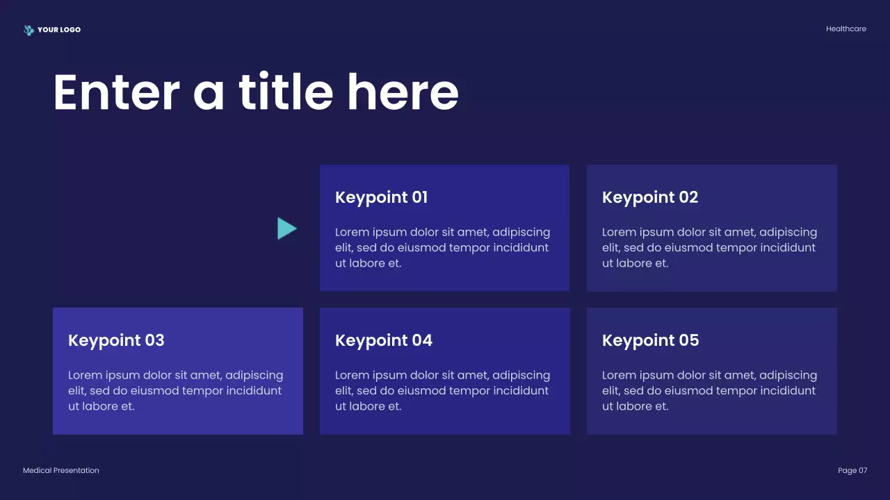 blue modern healthcare presentation
