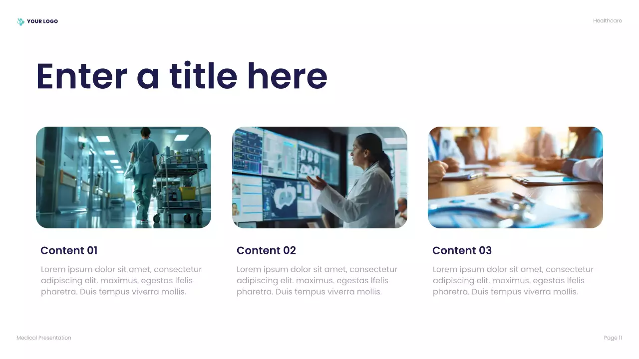 blue modern healthcare presentation