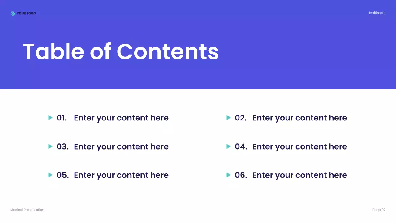 blue modern healthcare presentation