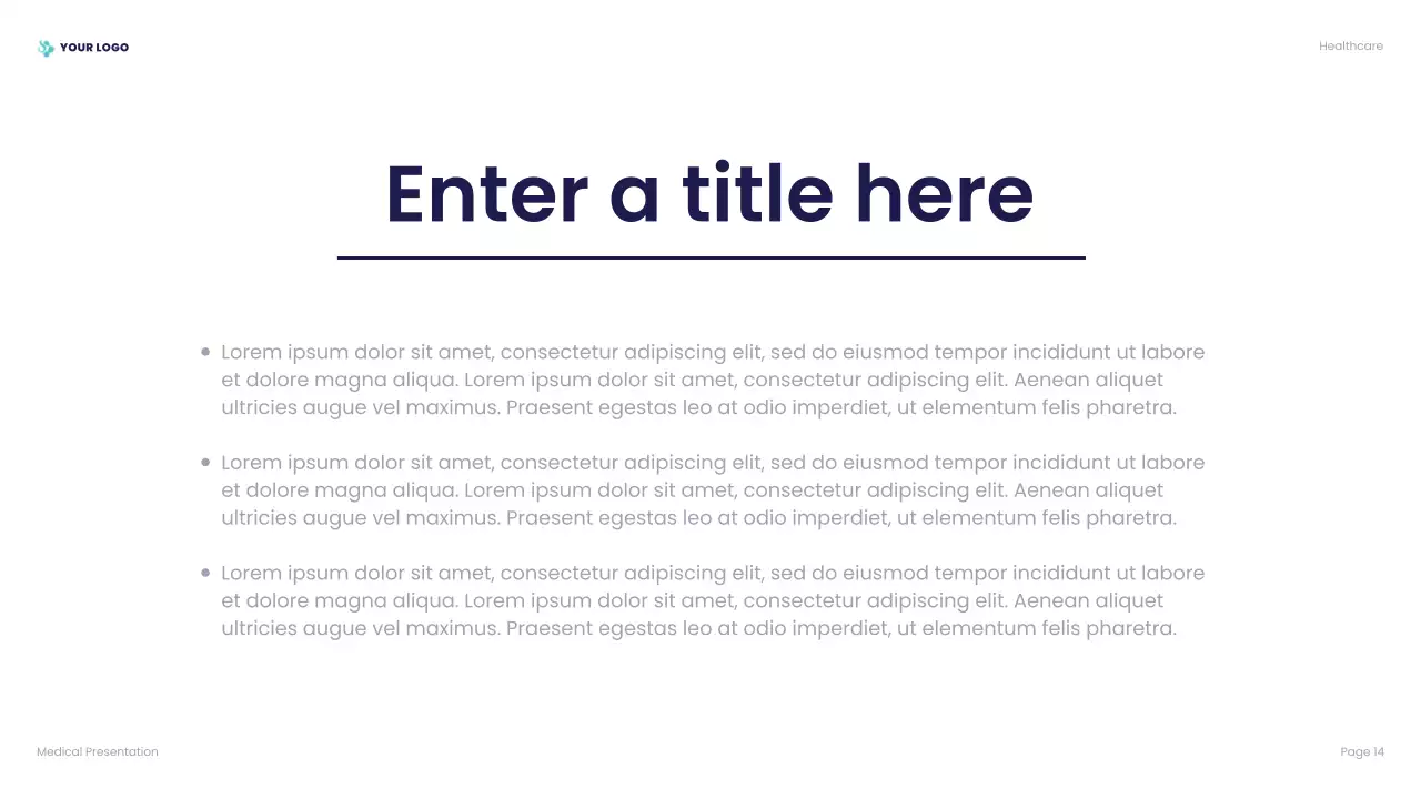 blue modern healthcare presentation