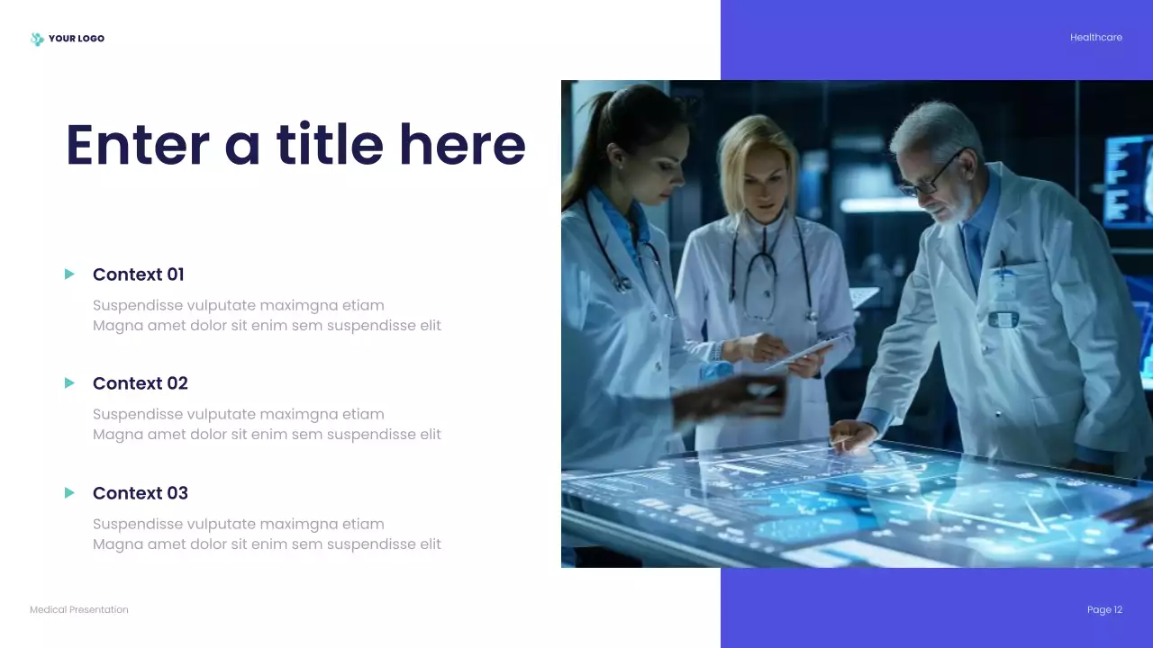 blue modern healthcare presentation