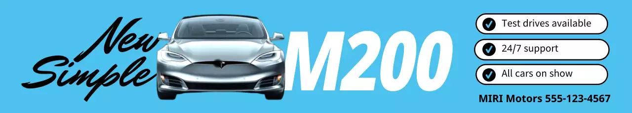 promoção de carro moderno azul