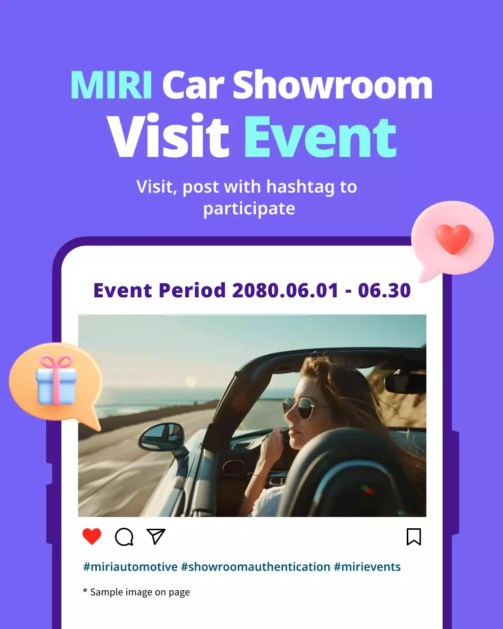 purple modern car event promotion