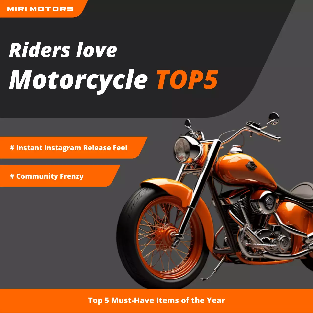 orange modern motorcycle promotion
