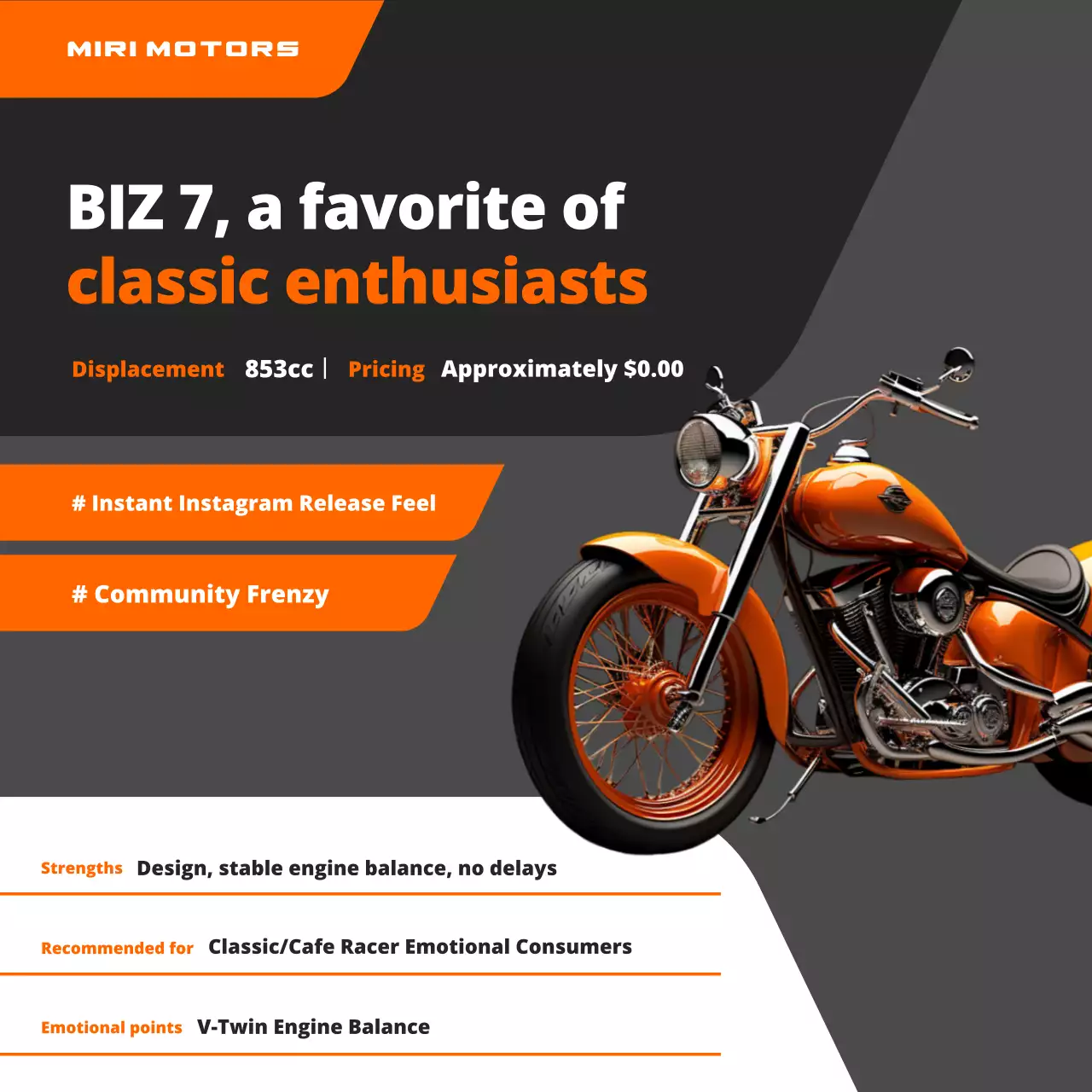 orange modern motorcycle promotion