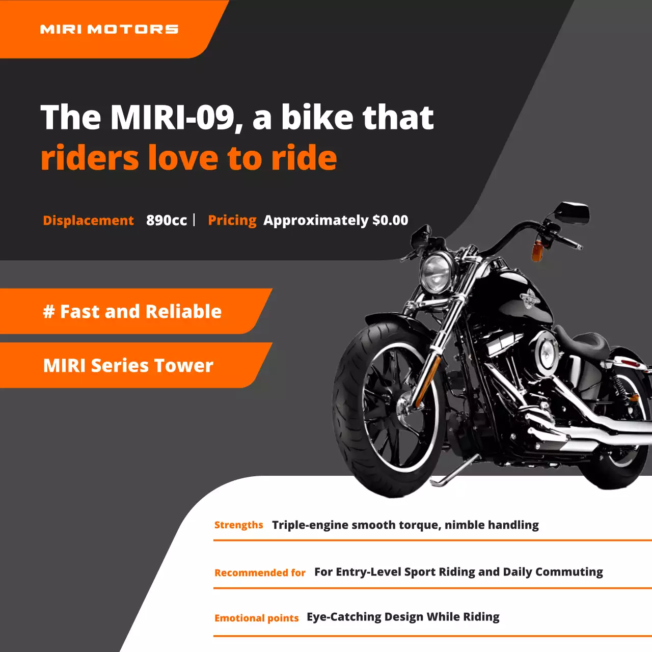 orange modern motorcycle promotion