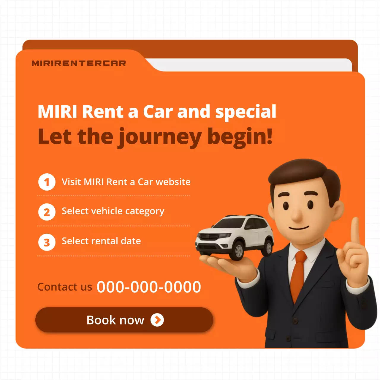 orange modern car promotion