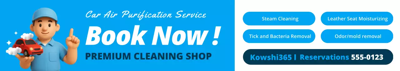 promoção de serviço de carro moderno azul