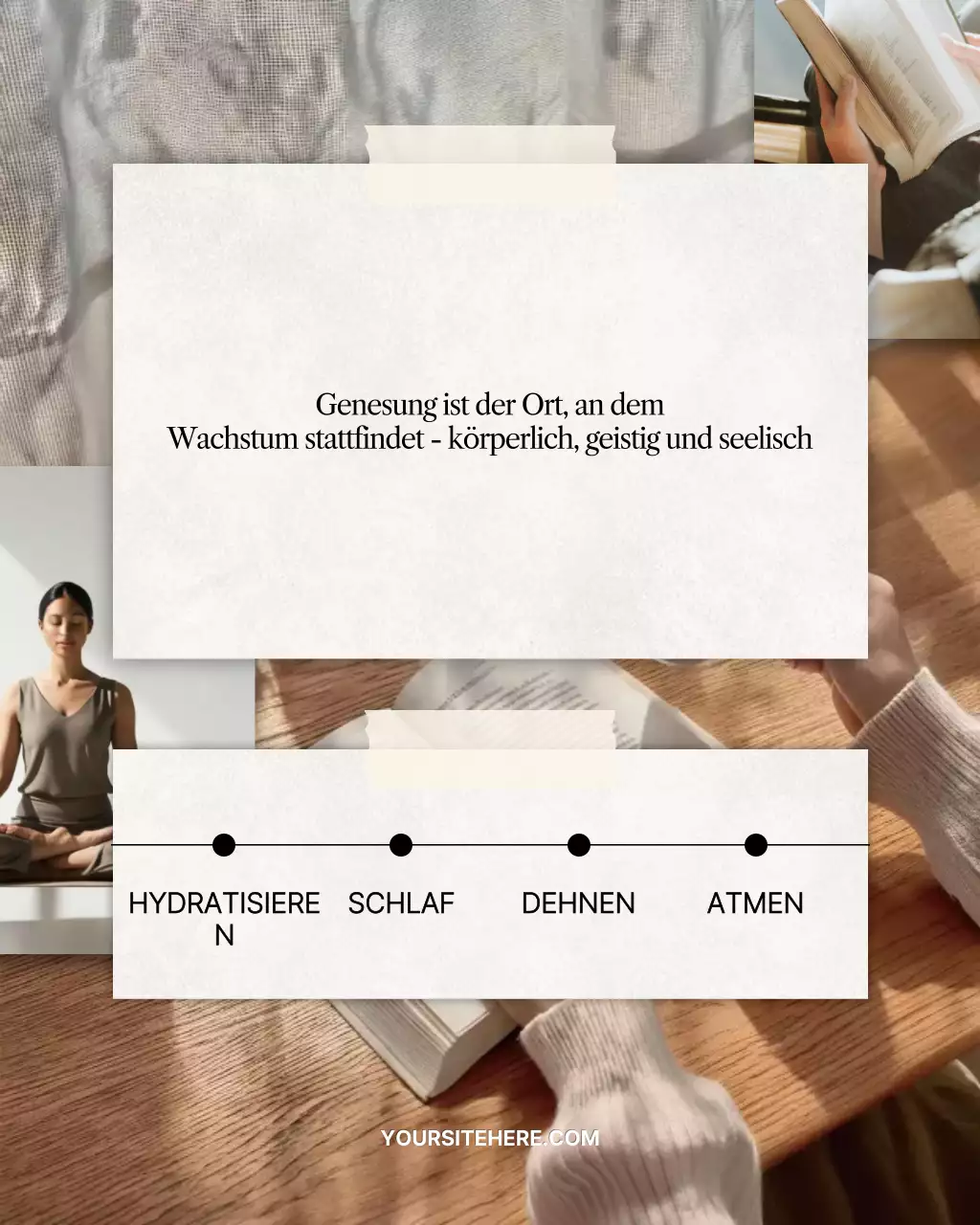 Instagram-Post zur Wellness-Promotion in Beige