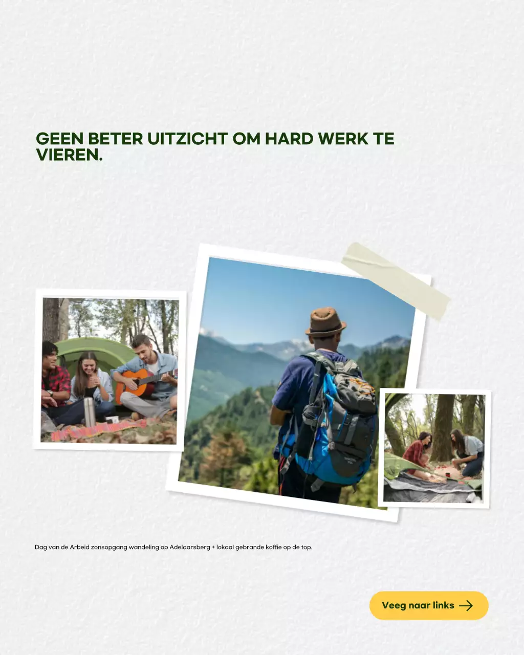 Groene esthetische reisuitnodiging Instagram-post