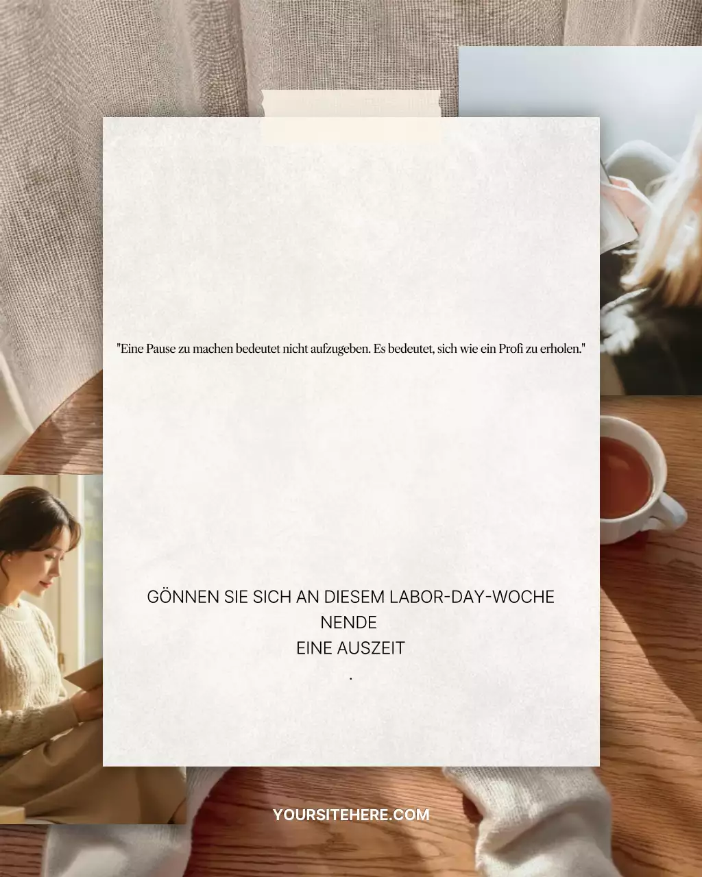 Instagram-Post zur Wellness-Promotion in Beige