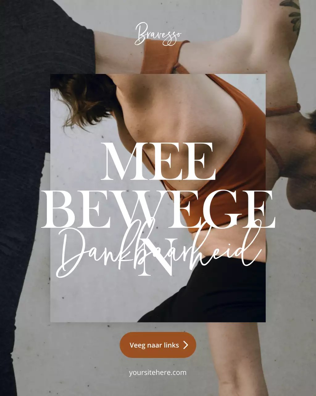 Beige Modern Fitness Advertentie Instagram Post