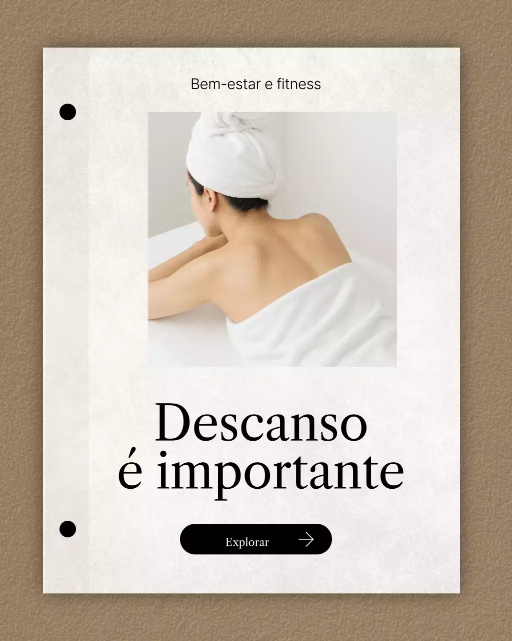 Postagem de promoção de bem-estar minimalista bege no Instagram