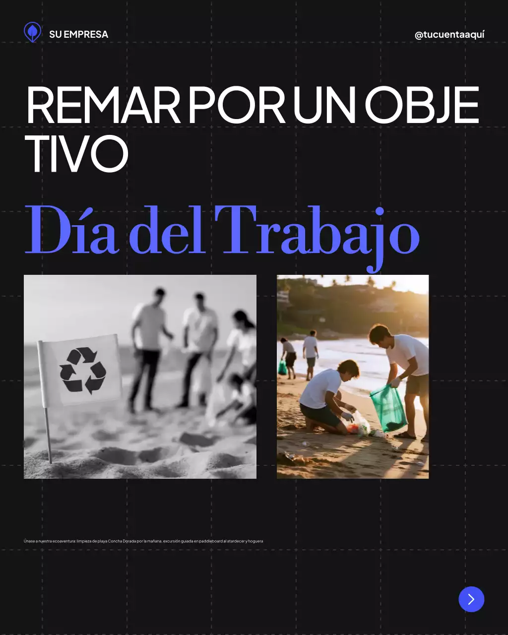 Publicación de Instagram para anunciar un evento en Beige Modern Beach