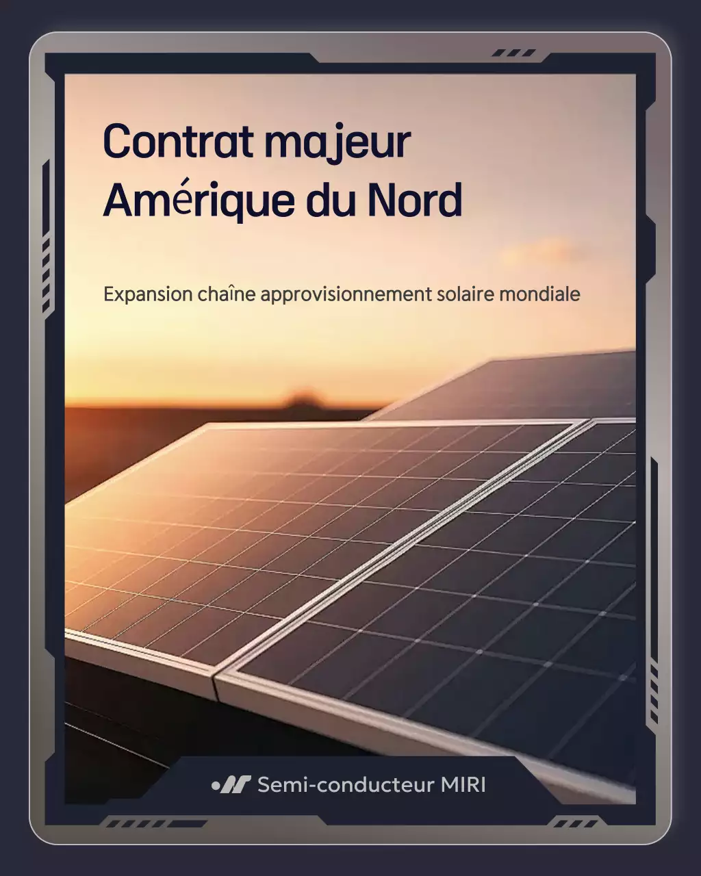 Publicité solaire moderne noire