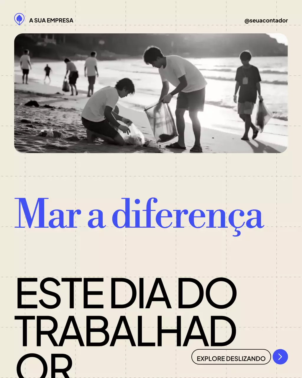 Publicação no Instagram sobre o evento Bege Modern Beach