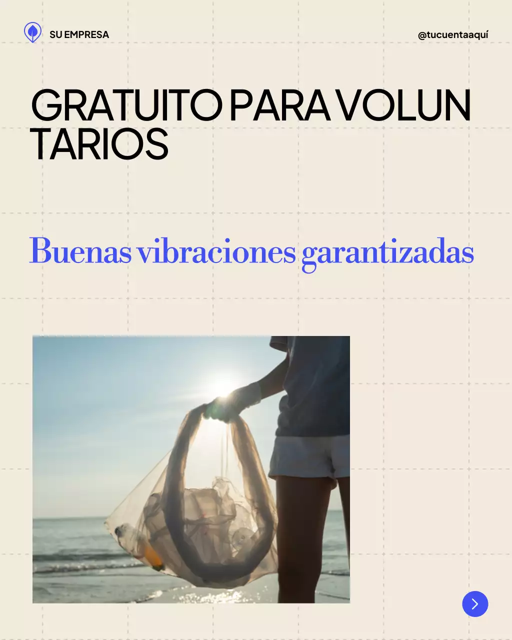 Publicación de Instagram para anunciar un evento en Beige Modern Beach