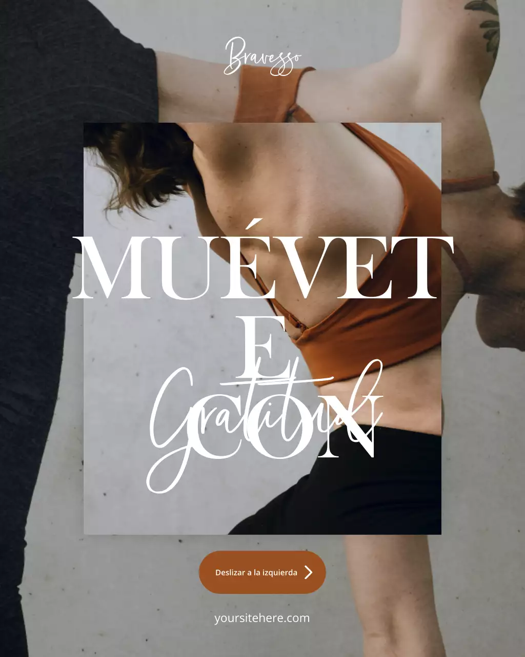 Publicación de Instagram del anuncio de fitness moderno en beige