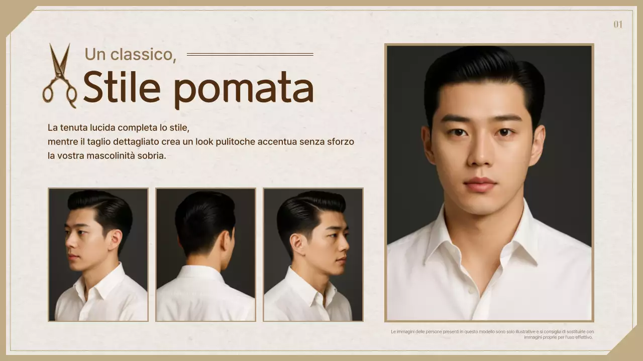 Catalogo di acconciature classiche nere