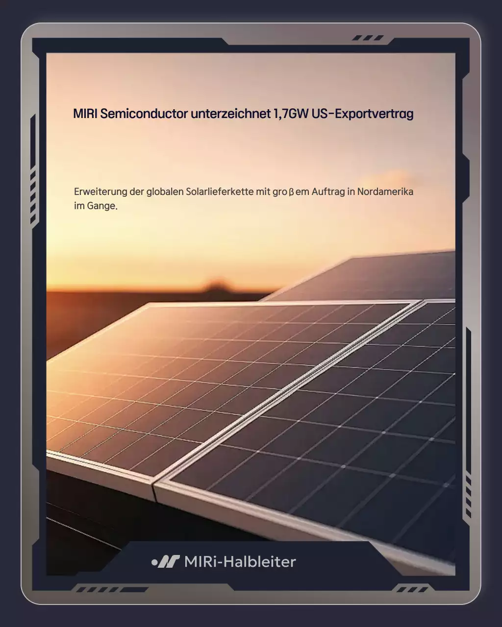 Schwarze moderne Solarwerbung