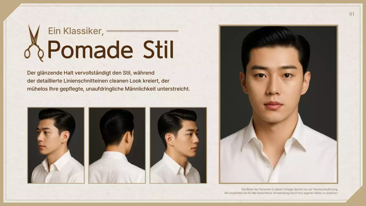 Katalog klassischer schwarzer Frisuren