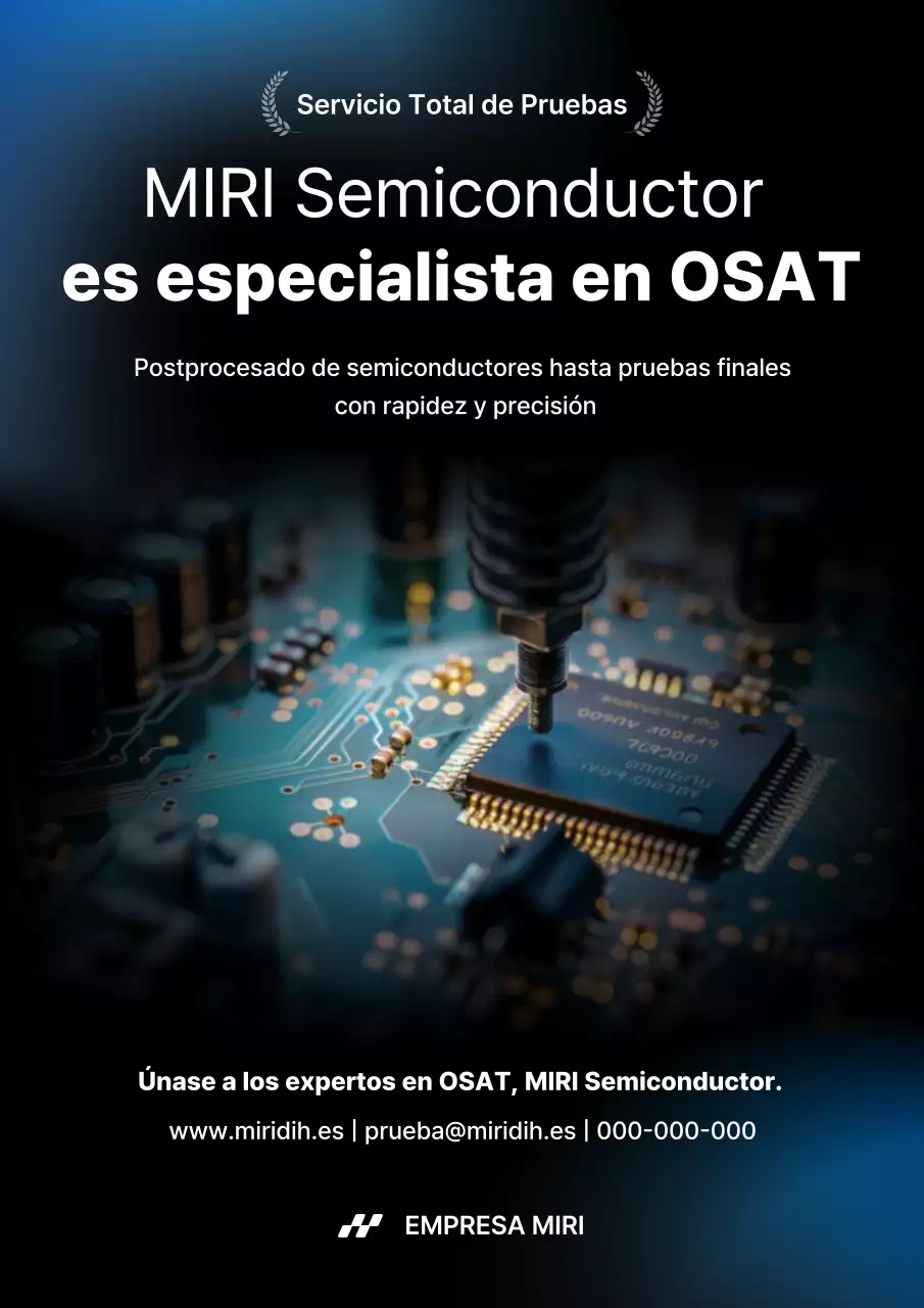 Anuncio de semiconductores modernos negros