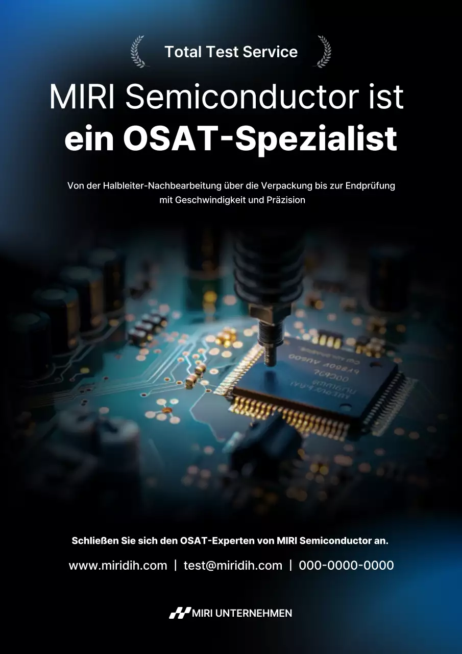 Schwarze moderne Halbleiterwerbung