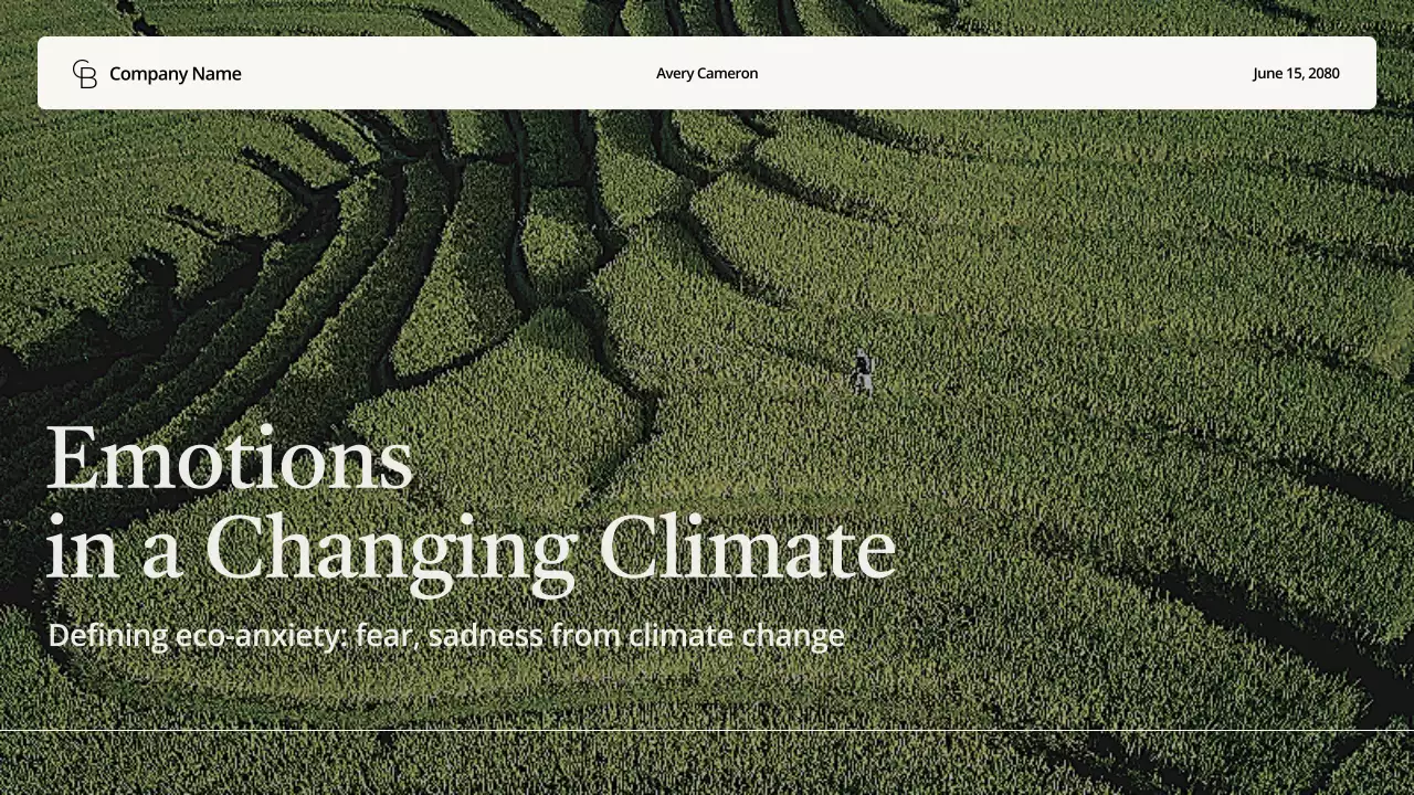 Green Modern Climate Guide Presentation