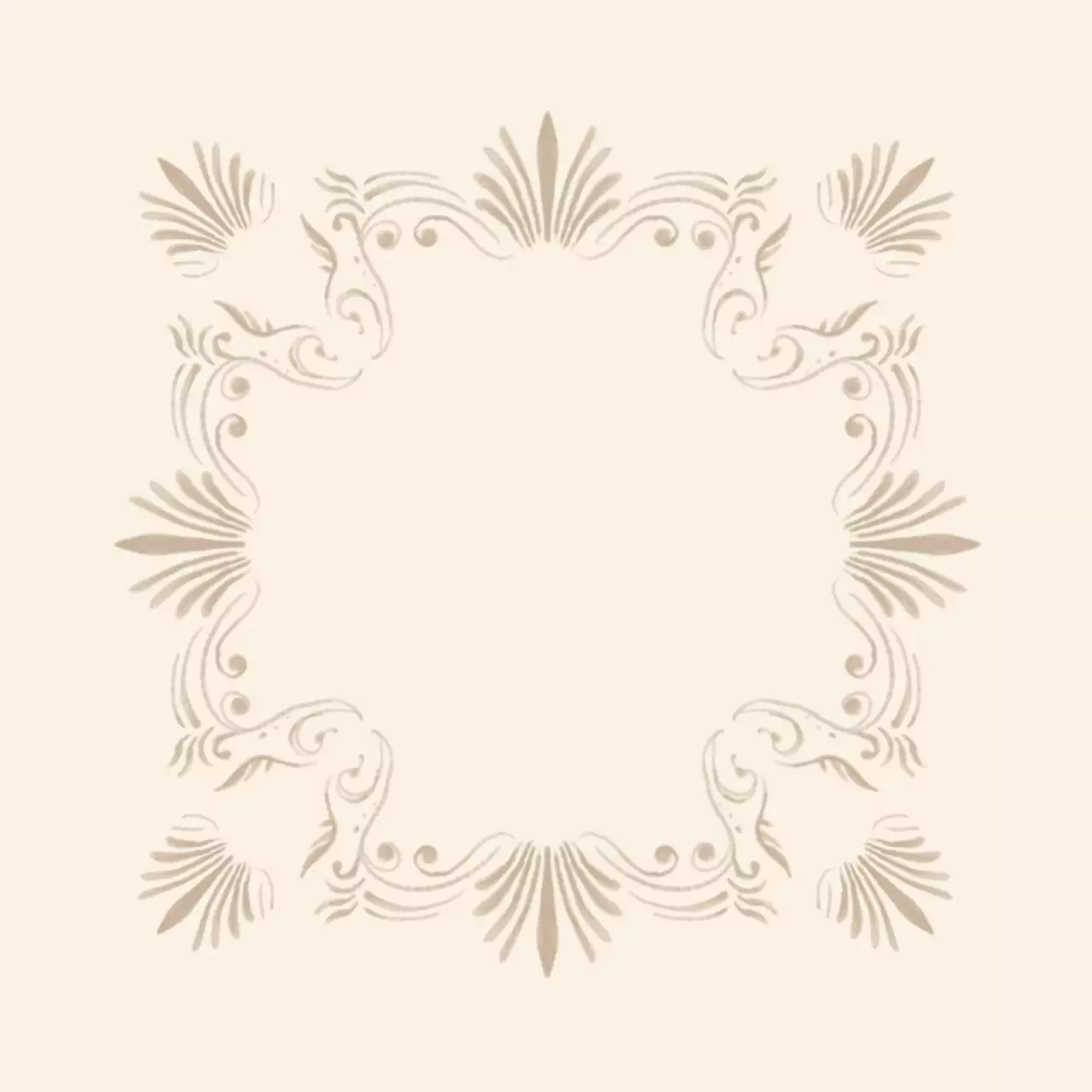 アイボリー クラシック フレーム 招待状 フレーム