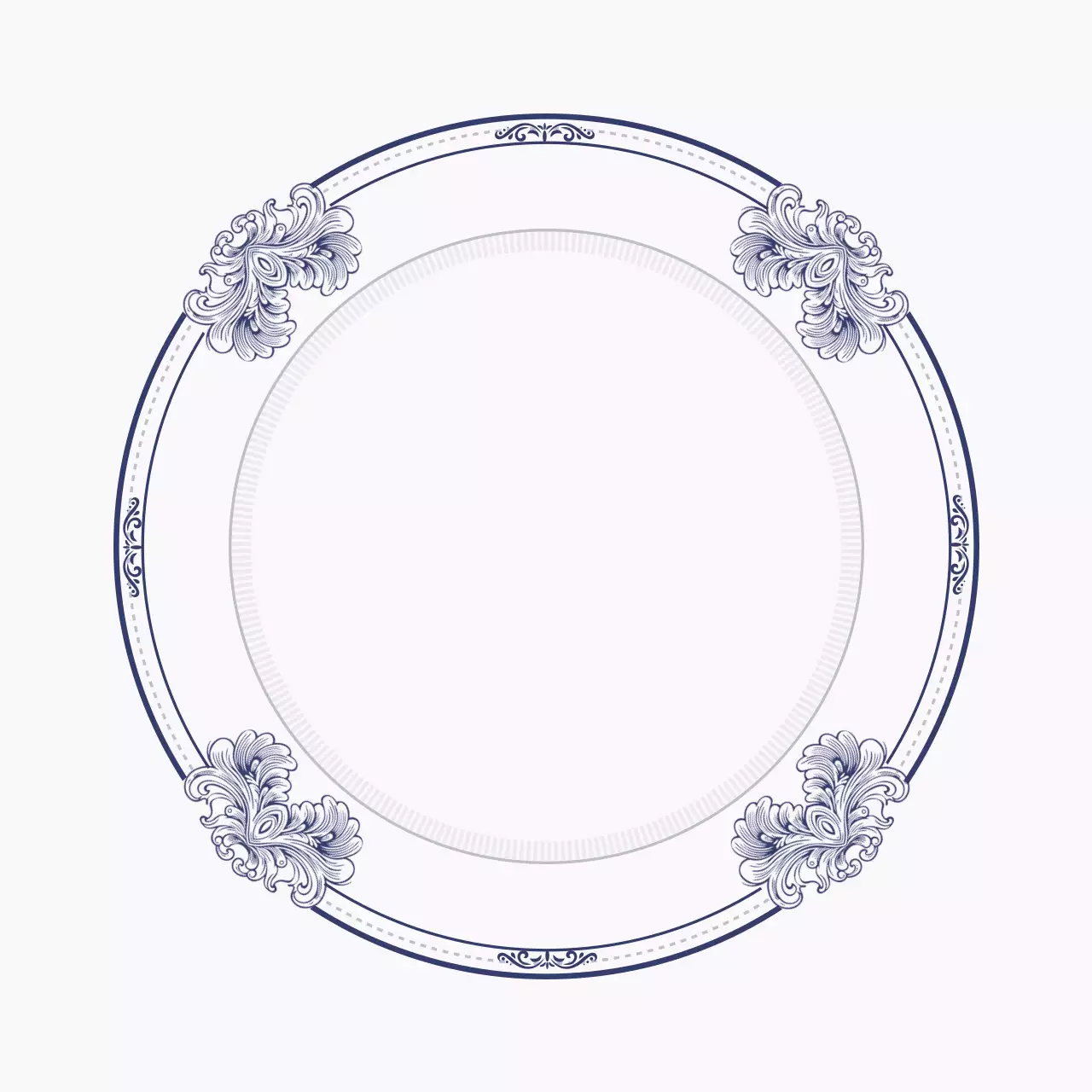 青 クラシック 装飾 フレーム