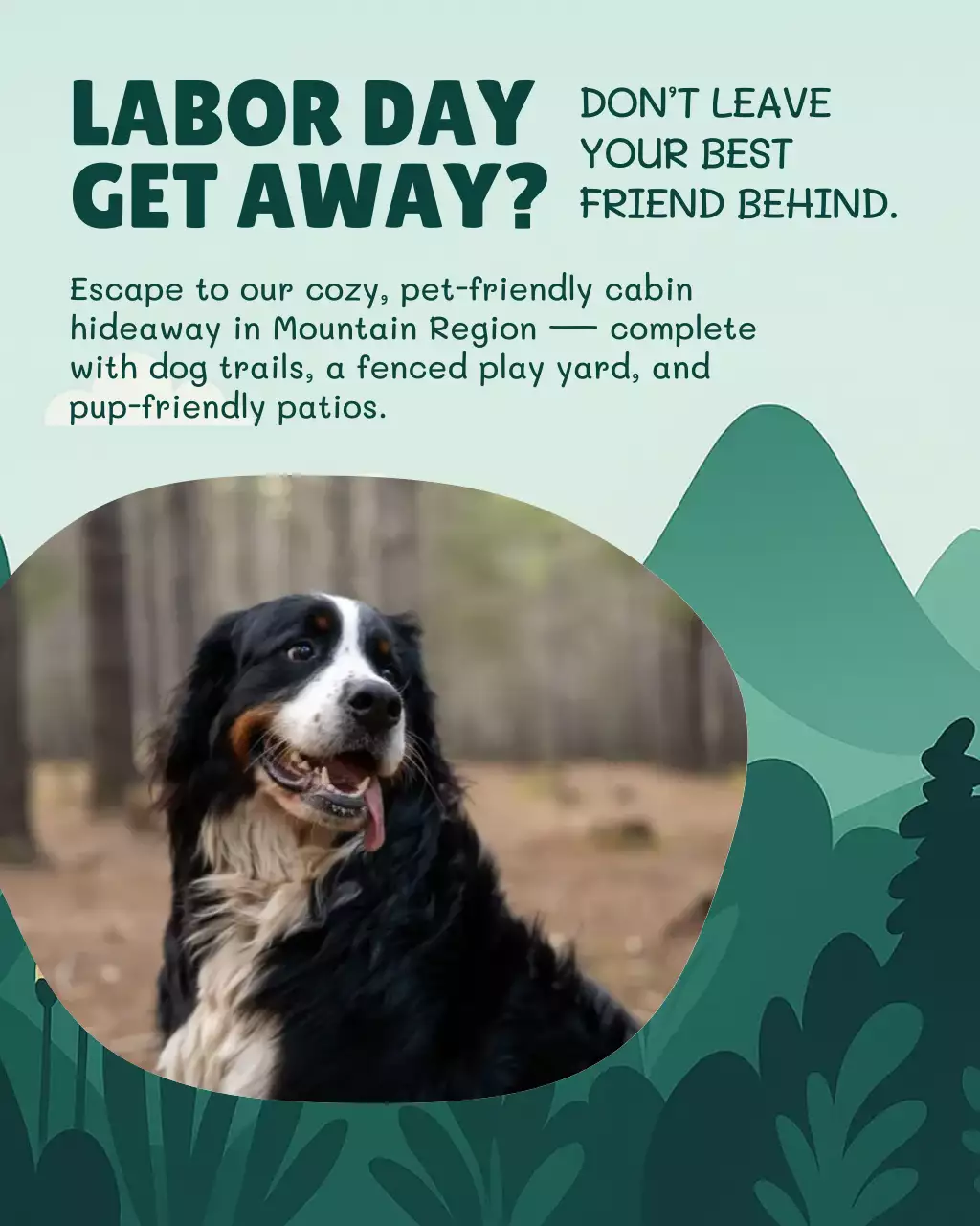 Green Rustic Pet Advertisement Instagram Post