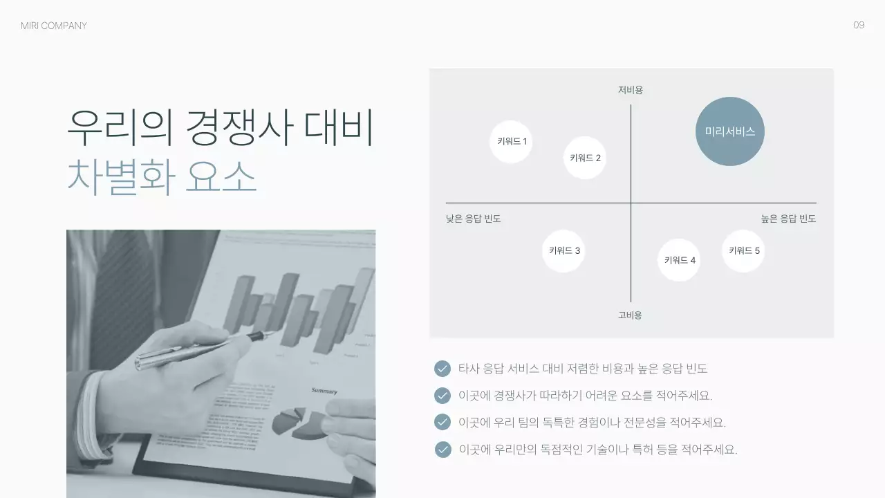회색 모던 비즈니스 보고서 IR