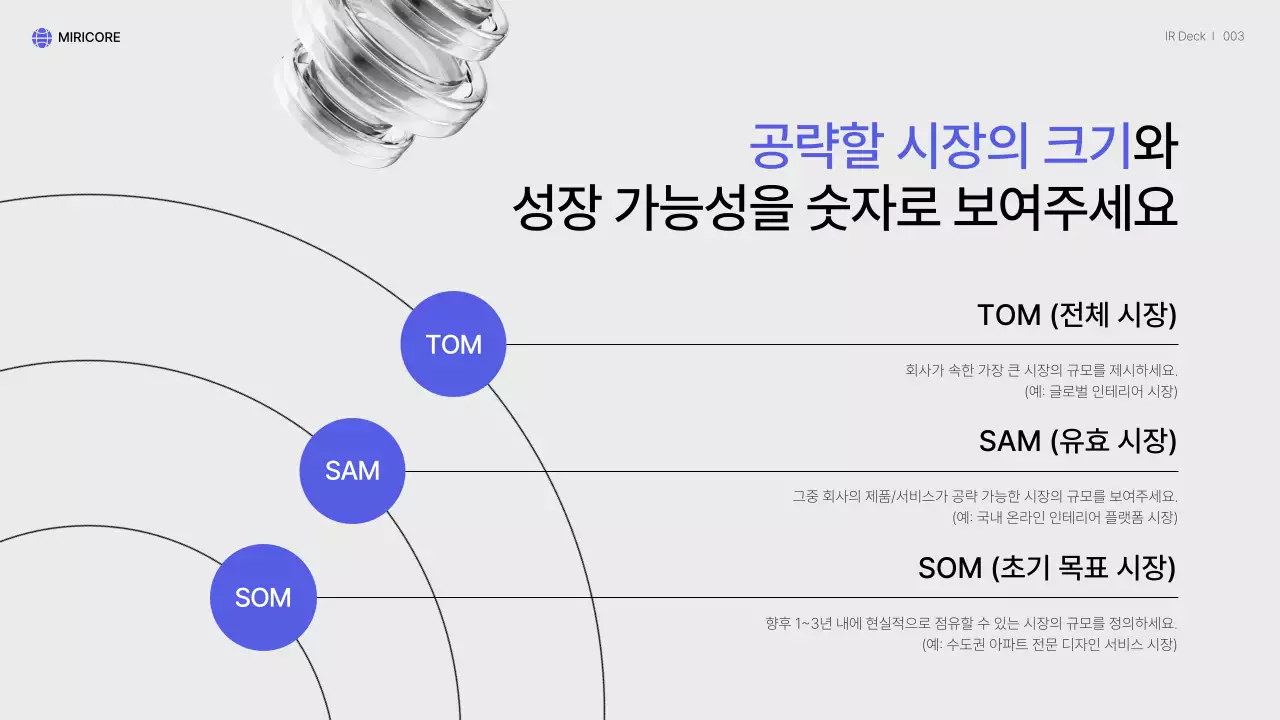 회색 모던 비즈니스 정보 전달 IR