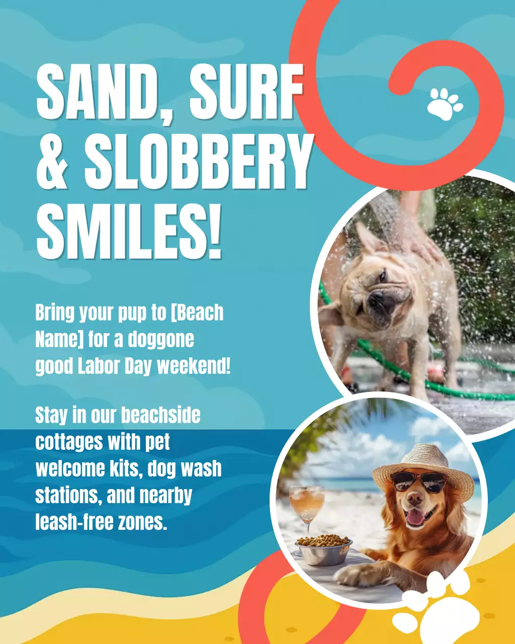 Blue Playful Dog Event Invitation Instagram Post