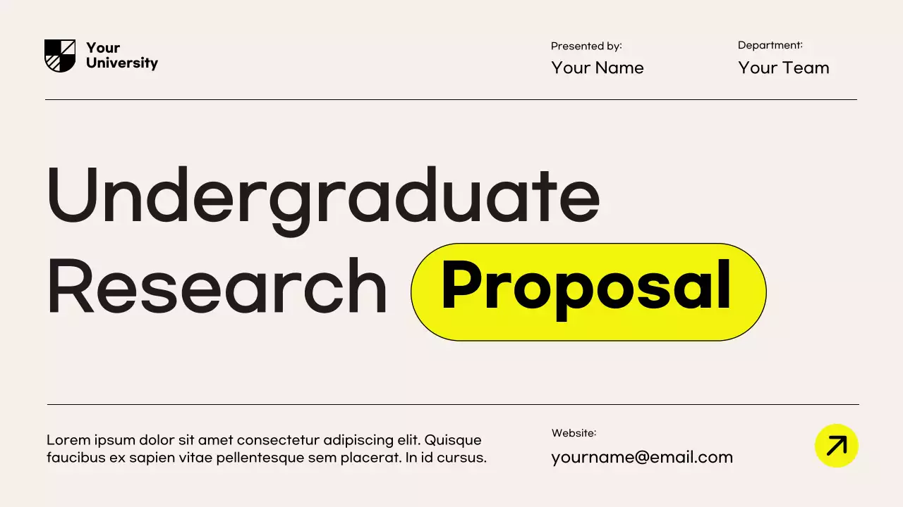 Yellow Modern Research Document Presentation