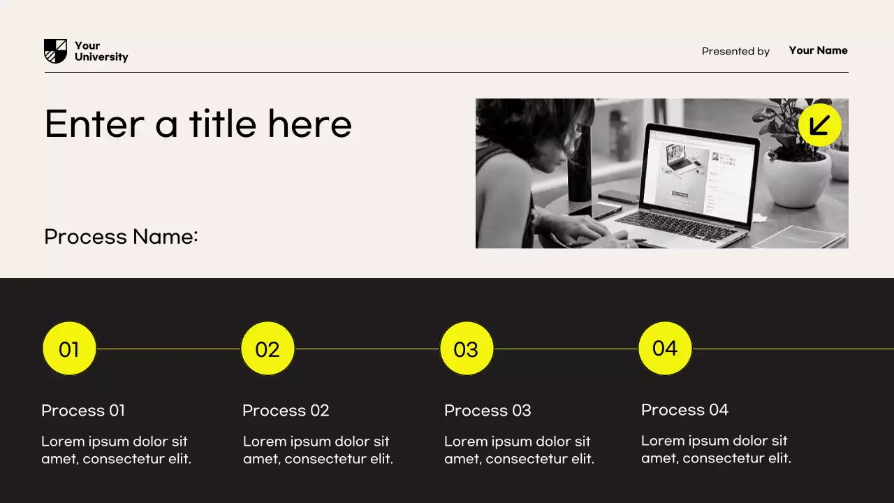 Yellow Modern Research Document Presentation