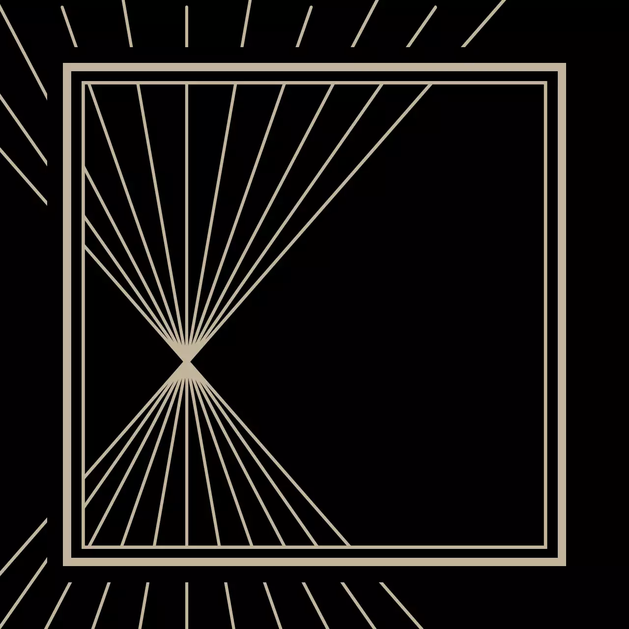 黒 幾何学 アート ポスター シンプルパターン