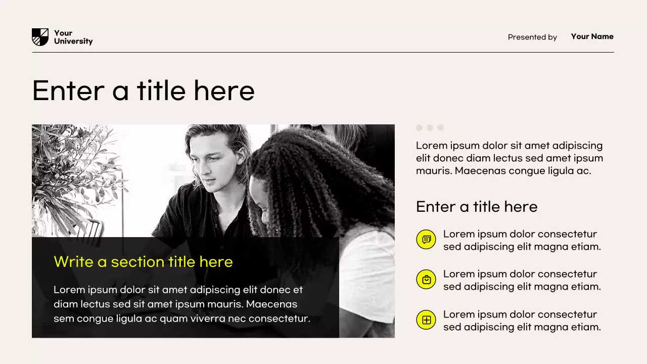 Yellow Modern Research Document Presentation