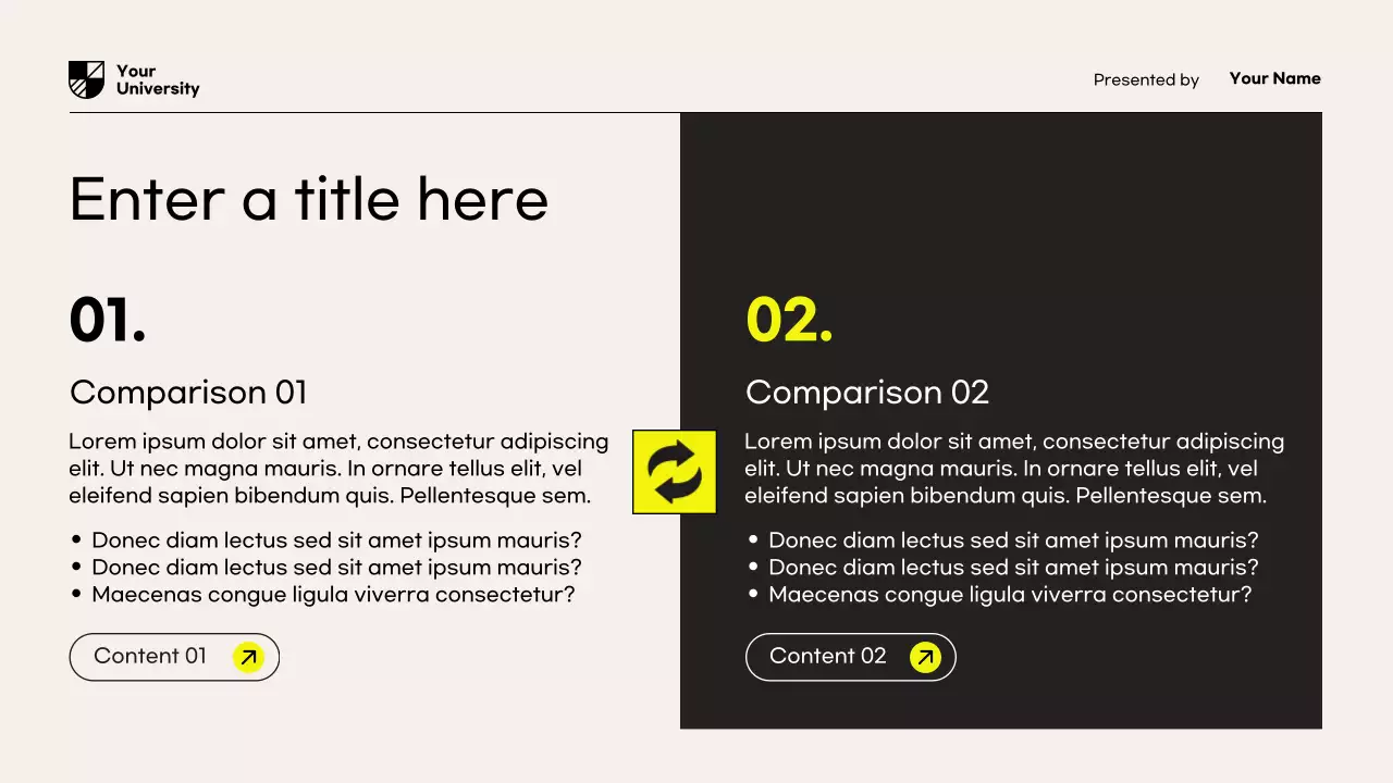 Yellow Modern Research Document Presentation