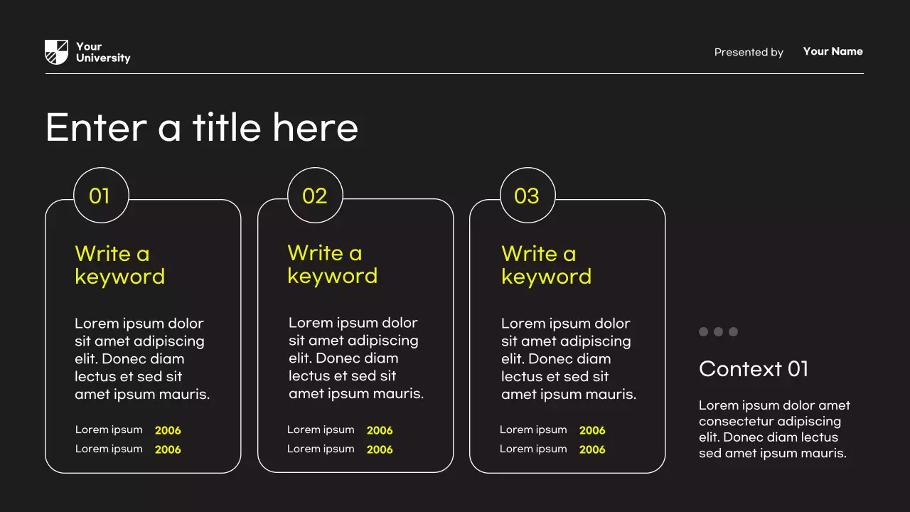 Yellow Modern Research Document Presentation
