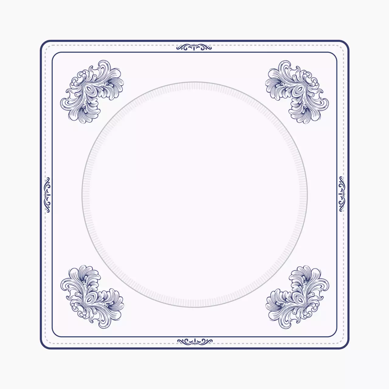 青 クラシック 装飾 フレーム